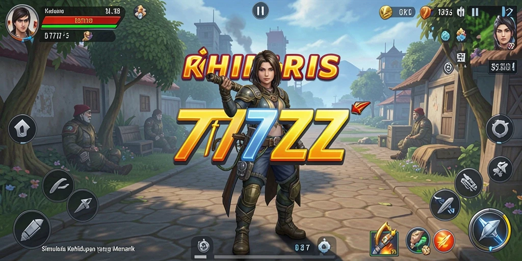 Screenshot gameplay <strong>777ZX</strong> menampilkan dunia simulasi yang penuh warna dan interaksi karakter.