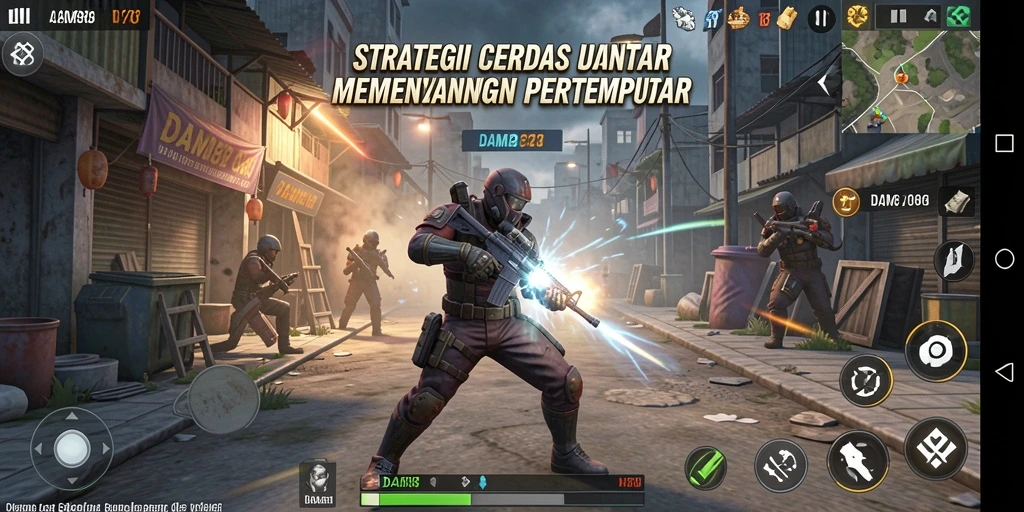 Tampilan layar permainan <strong>DAM88</strong> yang menampilkan pertempuran strategis yang intens.
