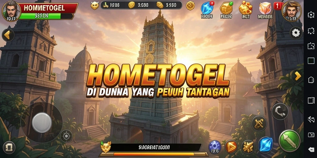 Tangkapan layar permainan HOMETOGEL menampilkan menara yang strategis dalam tindakan.