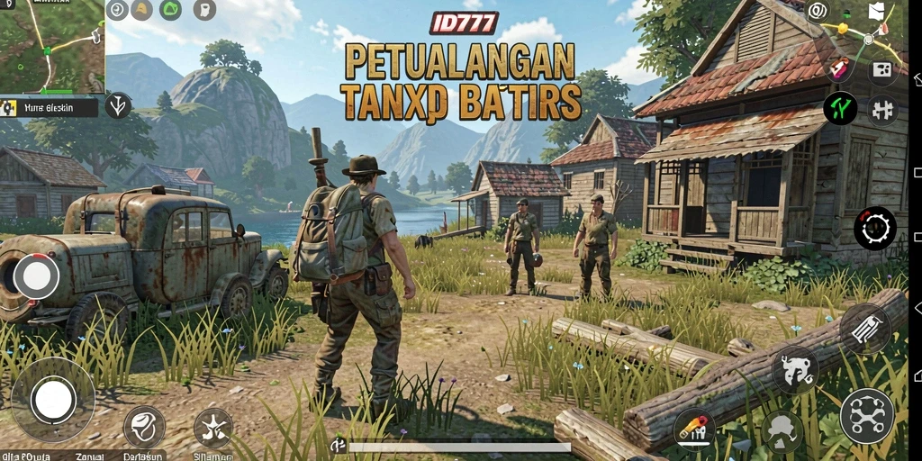 Screenshot ID777 menampilkan aksi eksplorasi dunia terbuka yang menakjubkan.