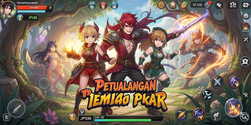 Tampilan gameplay menakjubkan dalam dunia Anime.