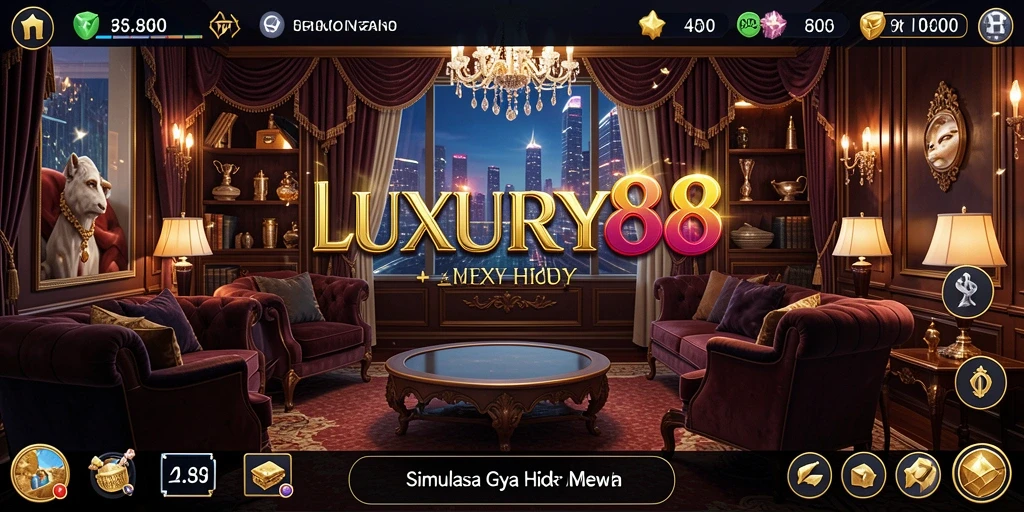 Tampilan gameplay menakjubkan dalam LUXURY88 dengan elemen simulasi yang realistis.