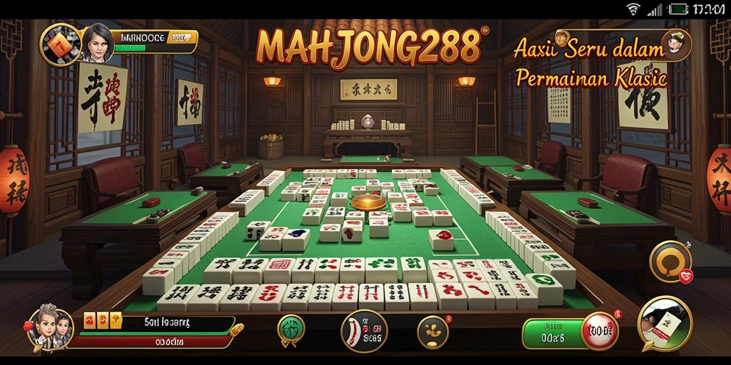 Tangkapan layar dari gameplay seru game Action MAHJONG288.