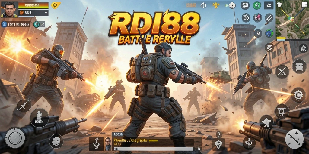 Tampilan gameplay epik dari RDI88 dalam pertempuran Battle Royale.