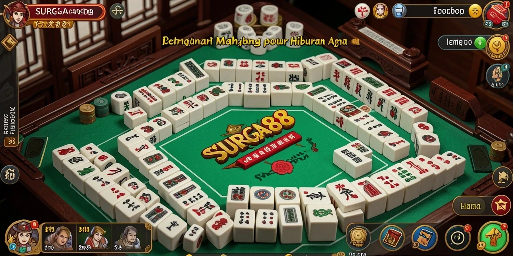 Screenshot gameplay SURGA88 menampilkan tantangan Mahjong yang menarik.